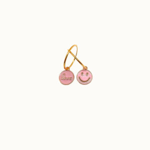 Happy-oorbellen-pink-zilver-steling-925-rond-goud-